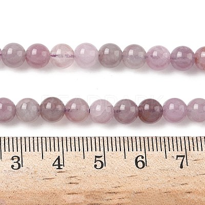 Natural Purple Madagascar Rose Quartz Beads Strands G-Z115-C02-6mm-1