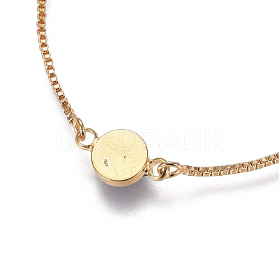 Electroplated Natural Druzy Agate Slider Bracelets BJEW-JB04157-M-1