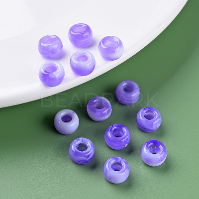 Acrylic European Beads MACR-S375-002B-04-1
