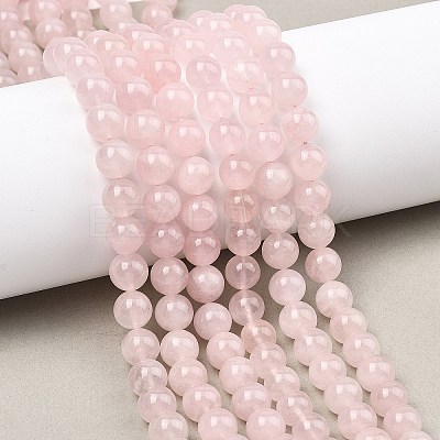 Natural Madagascar Rose Quartz Beads Strands G-Z146-A01-8mm-02-1