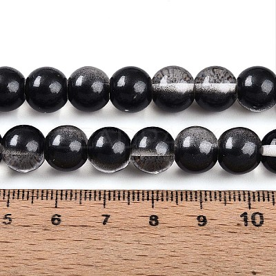Baking Paint Transparent Glass Beads X1-DGLA-N011-10mm-10-1