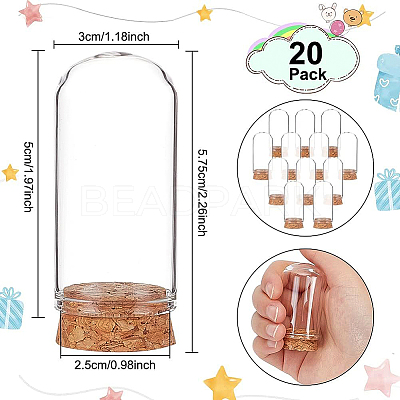 20 Set Glass Dome Cover AJEW-BC0003-54C-1