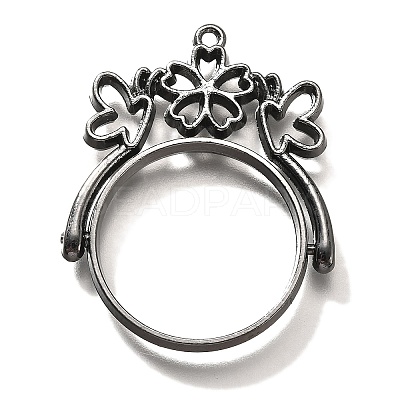 Alloy Open Back Bezel Pendants PALLOY-I223-02B-1