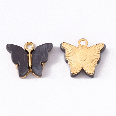 Alloy Acrylic Pendants ENAM-R136-01J-1