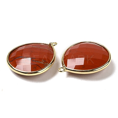 Natural Red Jasper Pendants G-B009-07G-T-1