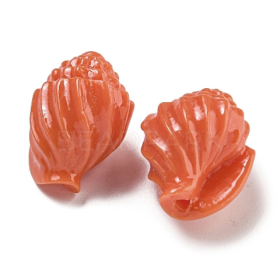 Synthetic Coral Carved Beads Strands CORA-I023-07D-1