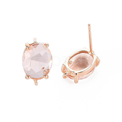 Brass Stud Earring Findings KK-S364-163H-1