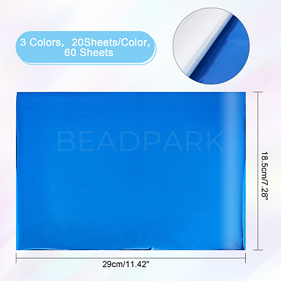 60 Sheets 3 Colors A4 Hot Foil Stamping Paper DIY-FH0003-94-1