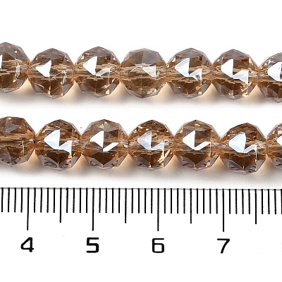 Transparent Electroplate Glass Beads Strands EGLA-N002-34C-C24-1