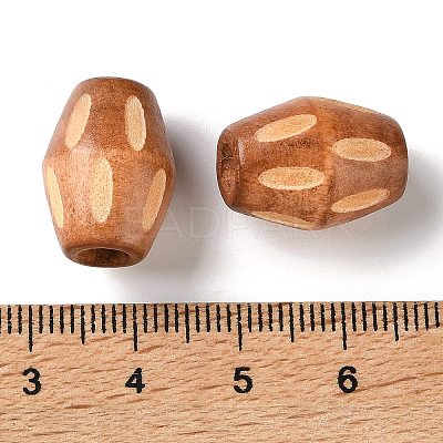 Schima Wood Carved European Beads WD-CBACBB7-01-1