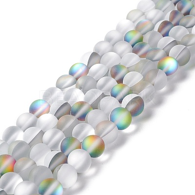 Synthetic Moonstone Beads Strands G-E573-01C-14-1