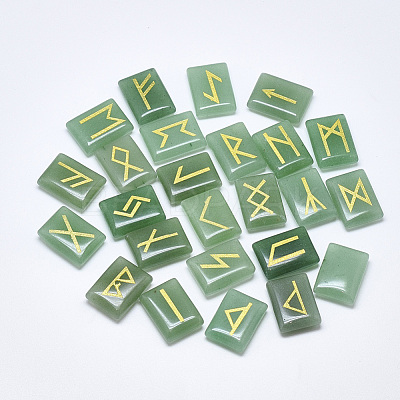 Natural Green Aventurine Cabochons G-T122-26E-1