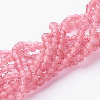 Cherry Quartz Glass Beads Strands Z0ND1011-1