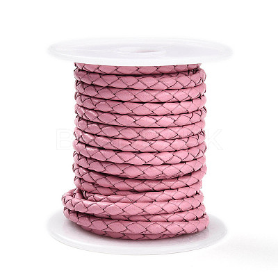 Braided Cowhide Leather Cord NWIR-N005-01D-5mm-1