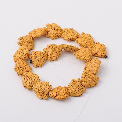 Tropical Fish Synthetic Lava Rock Beads Strands G-N0107-13-1