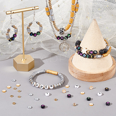 DIY Letter Beads Jewelry Making Finding Kit DIY-PH0010-58-1