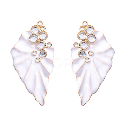 Alloy Enamel & Crystal Rhinestone Stud Earrings WG56AC9-01-1