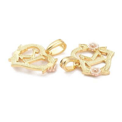 Real 18K Gold Plated Brass  Pendants KK-J042-43G-K-1