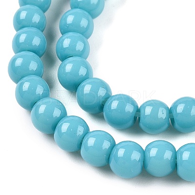 Opaque Solid Color Glass Beads Strands GLAA-T032-P4mm-13A-1