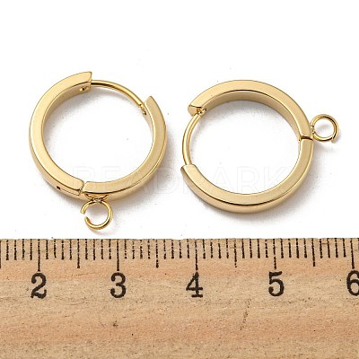 201 Stainless Steel Huggie Hoop Earrings Findings STAS-A167-01O-G-1