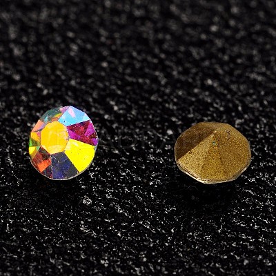 Glass Pointed Back Rhinestone CR3mm11Y-1-1
