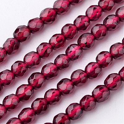 Natural Garnet Bead Strands G-K145-F-3mm-A-1