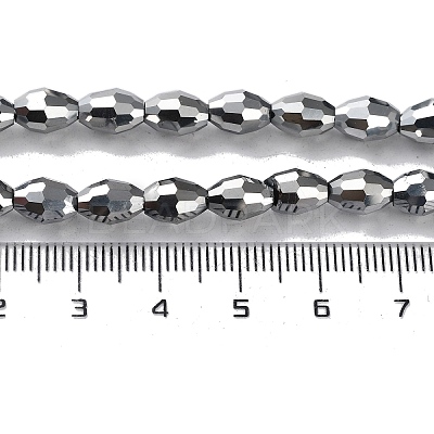Electroplate Glass Beads Strands GC881Y-2-1