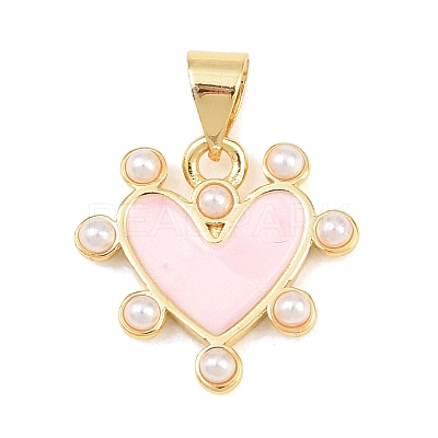 Brass Enamel Pendants KK-B168-01G-04-1