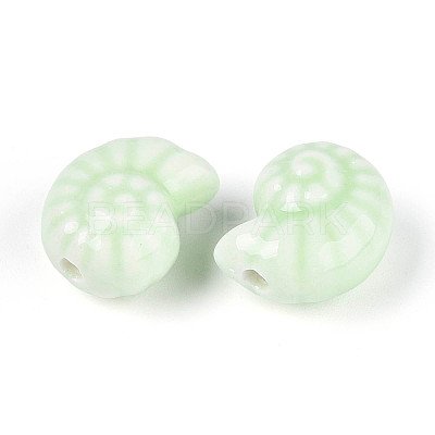 Glazed Porcelain Beads PORC-I028-02B-01-1