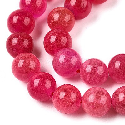 Dyed Natural White Jade Beads Strands G-T138-8mm-210-36-1