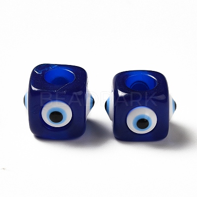 Resin Evil Eye European Beads LS-X-RESI-A021-01-1