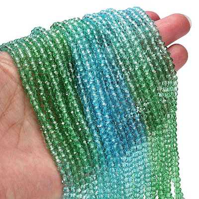 Transparent Painted Glass Beads Strands DGLA-A034-T4mm-A17-1