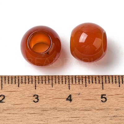 Natural Red Agate European Beads G-N342-03N-1