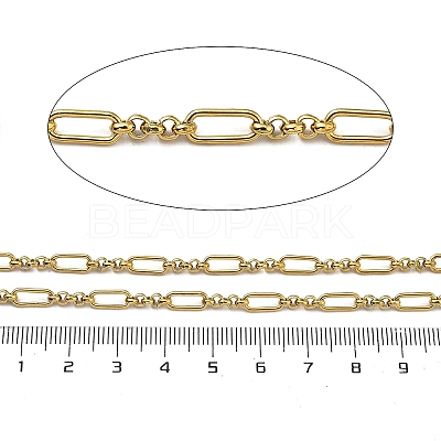 Ion Plating(IP) 304 Stainless Steel Oval Link Chains CHS-G039-02B-G-1