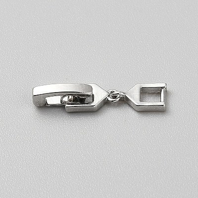 Brass Fold Over Clasps KK-WH20001-09P-1