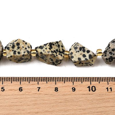 Raw Rough Natural Dalmatian Jasper Beads Strands G-Z087-A01-1