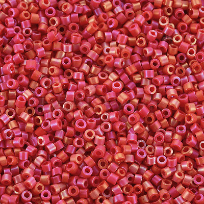 Frosted Glass Cylinder Beads SEED-S047-O-003-1
