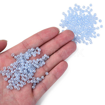 6/0 Imitation Jade Glass Seed Beads SEED-N004-006-13-1