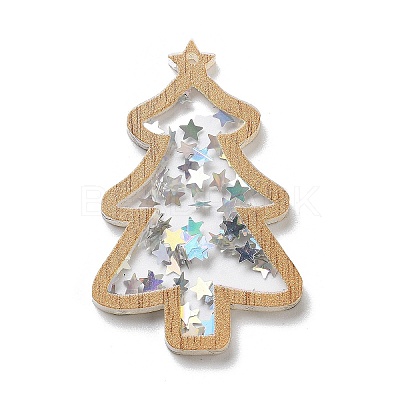 Christmas Theme Opaque Printed Acrylic Pendants SACR-Z005-02A-1