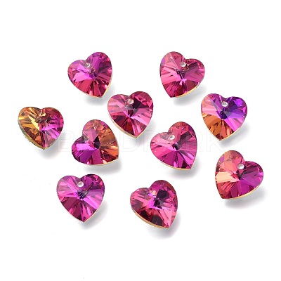 Faceted Glass Charms X-RGLA-L026-B02-1