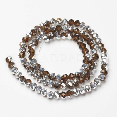 Electroplate Transparent Glass Beads Strands EGLA-A034-T4mm-M-1