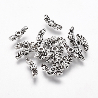 Tibetan Style Alloy Fairy Wing Beads LS-TIBEB-6007-AS-LF-1