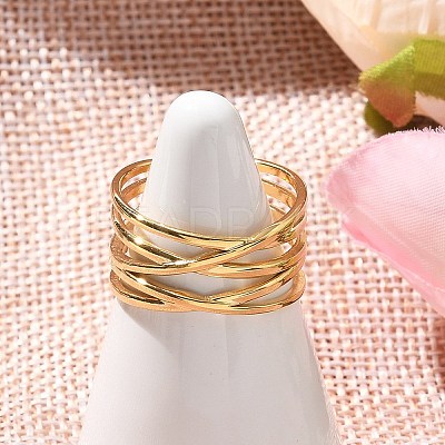 304 Stainless Steel Multilayer Open Cuff Rings LS-RJEW-Z077-01G-04-1