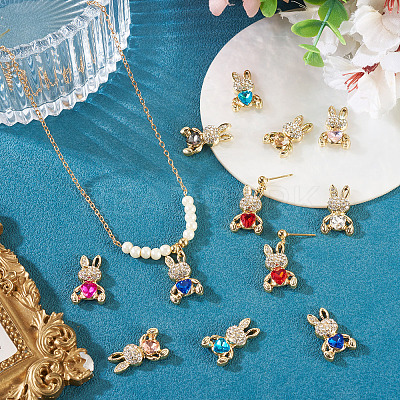 10Pcs UV Plating Alloy Pendants ALRI-TADJ0001-03-1