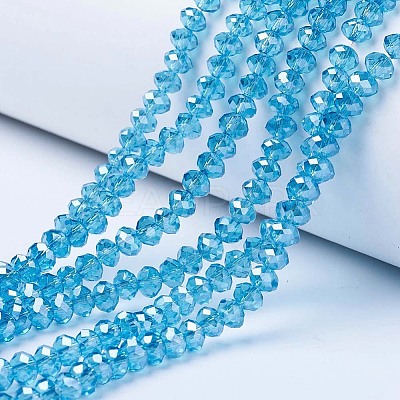 Electroplate Glass Beads Strands EGLA-A034-T3mm-A13-1