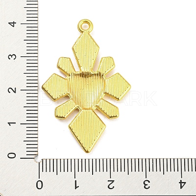 Alloy Rhinestone Settings Pendant PALLOY-H132-02G-11-1
