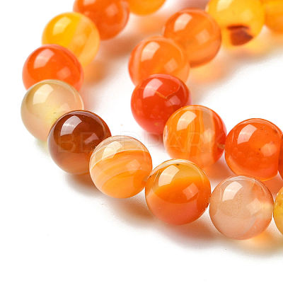 Natural Striped Agate/Banded Agate Beads Strands G-I254-03B-02-1