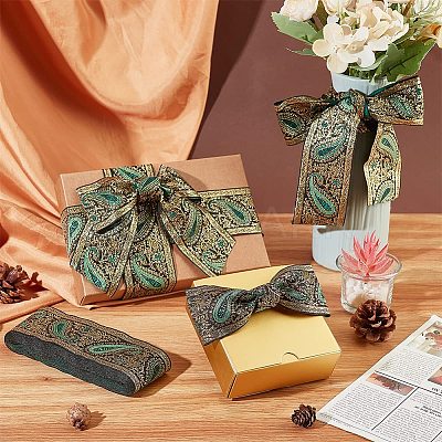 Ethnic Embroidery Polyester Flat Ribbons OCOR-WH0060-39B-1