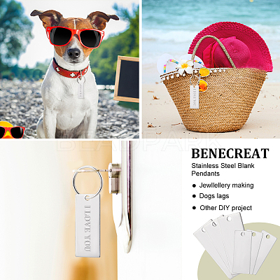DIY Stamping Blank Tag Keychain Making Kit DIY-BC0009-42-1