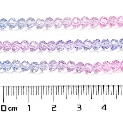 Transparent Painted Glass Beads Strands DGLA-A034-T4mm-A08-1